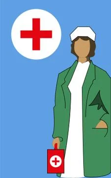 Vector illustration of medical representative, vector Stock Illustration
