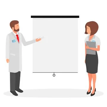 Vector illustration medical worker. Stock Illustration