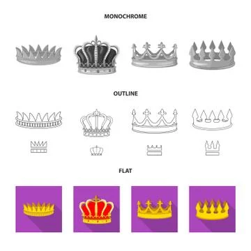 Vector illustration of medieval and nobility icon. Collection of medieval and Stock Illustration