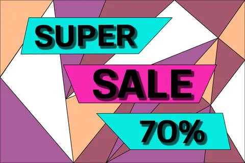 Vector illustration mega shopping day sale banner background. Colorful liquid Stock Illustration