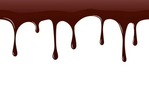Vector illustration of melted chocolate seamless pattern. Stock Illustration