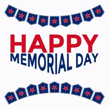 Vector illustration of memorial day Stock Illustration