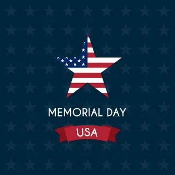 Vector illustration of memorial day Stock Illustration