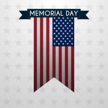 Vector illustration of memorial day Stock Illustration