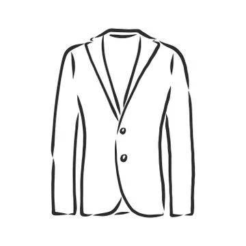 Vector illustration men's jacket. Clothes in business style, Vector illustrat Stock Illustration