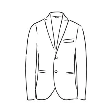 Vector illustration men's jacket. Clothes in business style, Vector illustrat Illustrazione stock