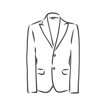 Vector illustration men's jacket. Clothes in business style, Vector illustrat 库存插图