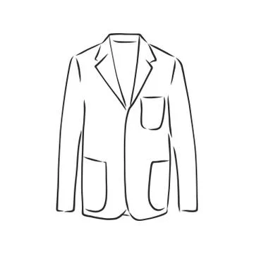 Vector illustration men's jacket. Clothes in business style, Vector illustrat 库存插图