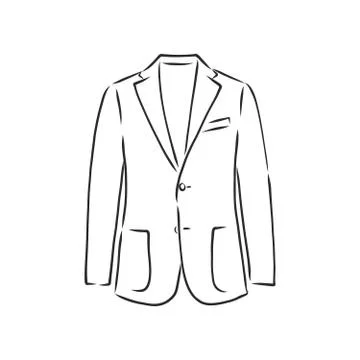 Vector illustration men's jacket. Clothes in business style, Vector illustrat Stock Illustration