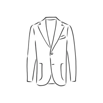 Vector illustration men's jacket. Clothes in business style, Vector illustrat Illustrazione stock