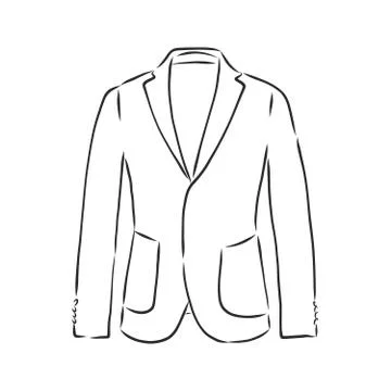 Vector illustration men's jacket. Clothes in business style, Vector illustrat Stock Illustration