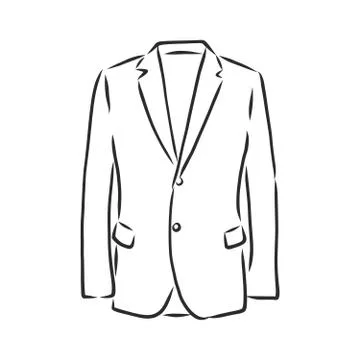 Vector illustration men's jacket. Clothes in business style, Vector illustrat Stockillustratie