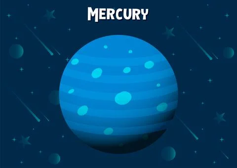 Vector illustration of Mercury planet Stock Illustration