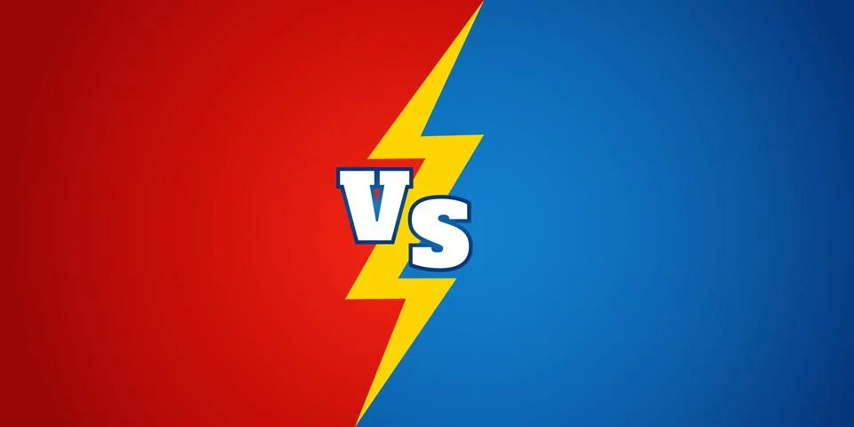 Vector illustration of a metallic vs letters on bright background. Letters .. Illustrazione stock
