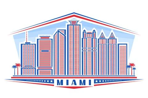 Vector illustration of Miami Stock Illustration