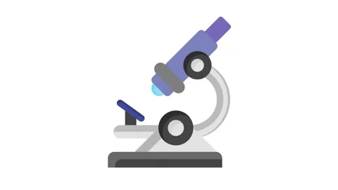 Vector illustration of a microscope icon, symbolizing scientific research a.. 動画素材 332457845