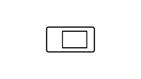 Vector illustration of a microwave icon, featuring a simple design with but.. Stock Footage 332768533