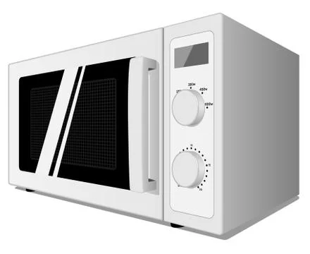 Vector illustration of microwave oven isolated Stock Illustration