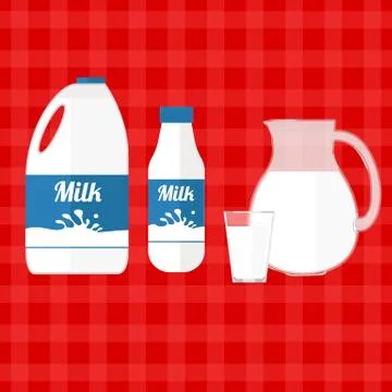 Vector illustration of milk Stock Illustration