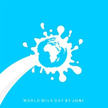 Vector illustration of Milk is splashed to earth Stock Illustration