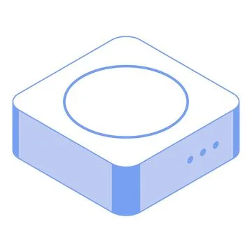 Vector illustration of a mini pc in a minimalist isometric style Stock Illustration