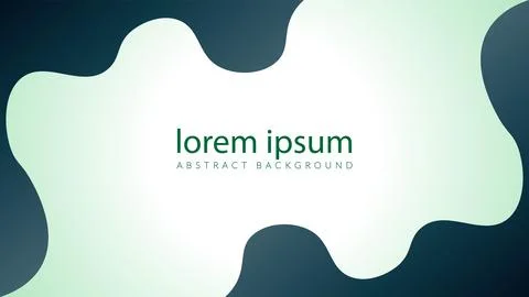 Vector illustration of minimal wavy liquid with blank space. Dark green col.. Stock Illustration