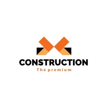 Vector illustration of minimalist building construction logo icon Stock Illustration