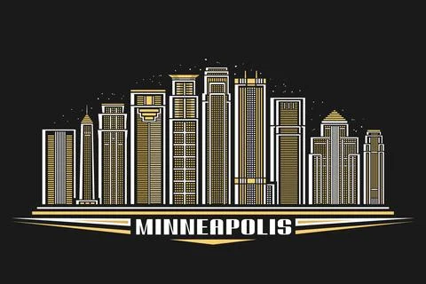 Vector illustration of Minneapolis Ilustración de archivo