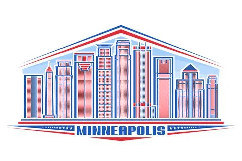 Vector illustration of Minneapolis Ilustración de archivo