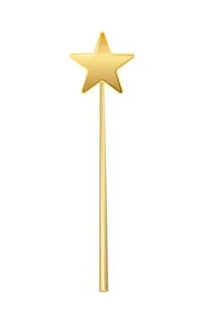 Vector illustration of miracle magical stick with sparkle isolated on Illustrazione stock
