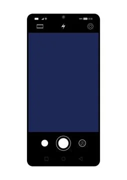Vector Illustration of a Mobile Phone. Vector Smartphone. Camera mode Stock Illustration