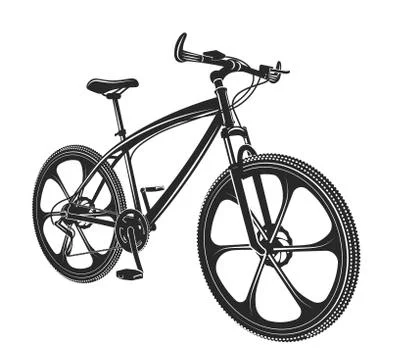 Vector illustration moden bicycle isolated on white background Stock Illustration