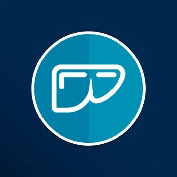 Vector illustration of modern b lack icon liver Stock Illustration