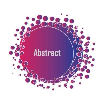 Vector illustration modern background abstract circle and bubble Stock Illustration