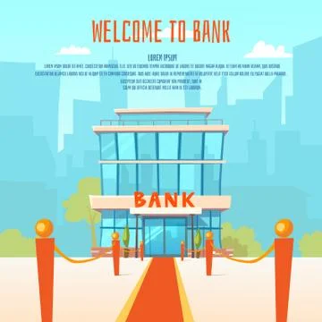 Vector illustration of a modern Bank Stock Illustration