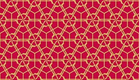 Vector illustration with modern decorative pattern in triangles style. Illusi Illustrazione stock