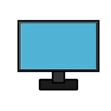 Vector illustration of modern digital digital smart rectangular computer moni Stockillustratie