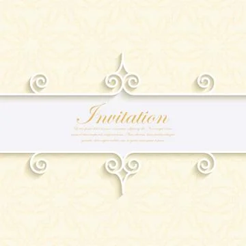 Vector illustration of a modern invitation. 스톡 일러스트