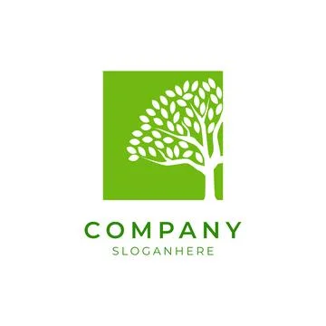 Vector illustration of modern nature tree logo perfect for modern company Stock Illustration