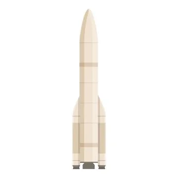 Vector illustration of a modern space rocket Stock Illustration