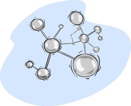Vector illustration of a molecule illustration icon Stock Illustration