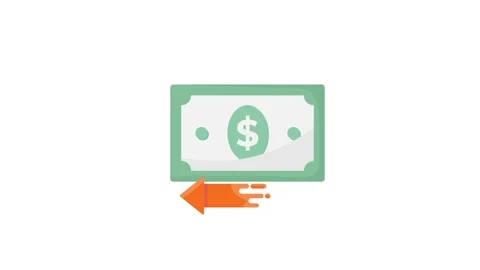 Vector illustration of a money transfer icon, featuring arrows indicating t.. 動画素材 332540680