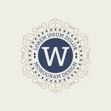 Vector illustration monogram design Stock Illustration