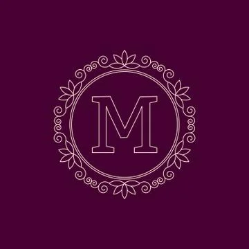 Vector illustration monogram design Illustrazione stock