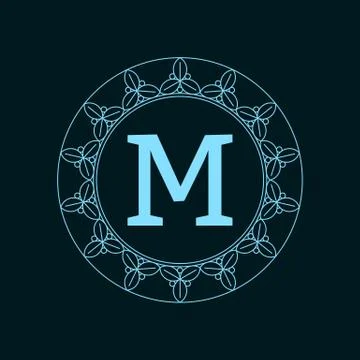Vector illustration monogram design 스톡 일러스트