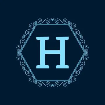 Vector illustration monogram design Stock Illustration