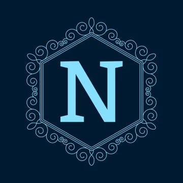 Vector illustration monogram design Illustrazione stock