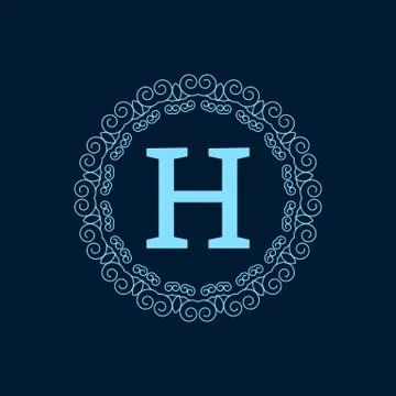 Vector illustration monogram design Stock Illustration