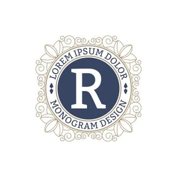 Vector illustration monogram design Stock Illustration