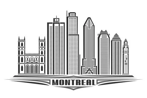 Vector illustration of Montreal Stock Illustration